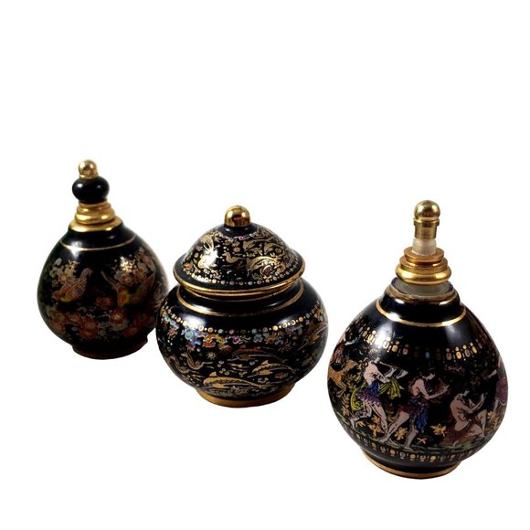 3 Perfume Bottles Petite Trio Made in Greece Venus Series Pallini Atiki - Picture 3 of 13